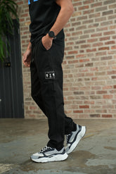 Men's Black Cargo Bottoms